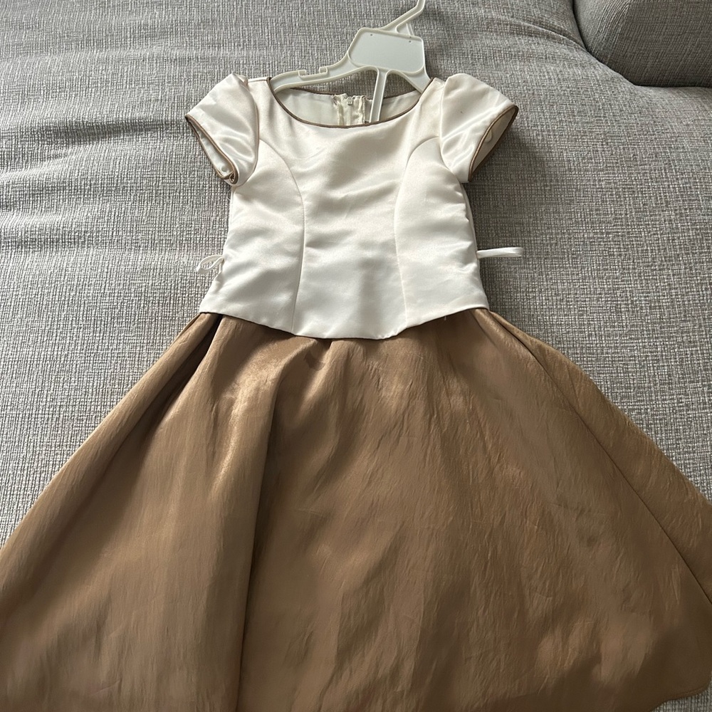 Kiki Cream and Tan Dress